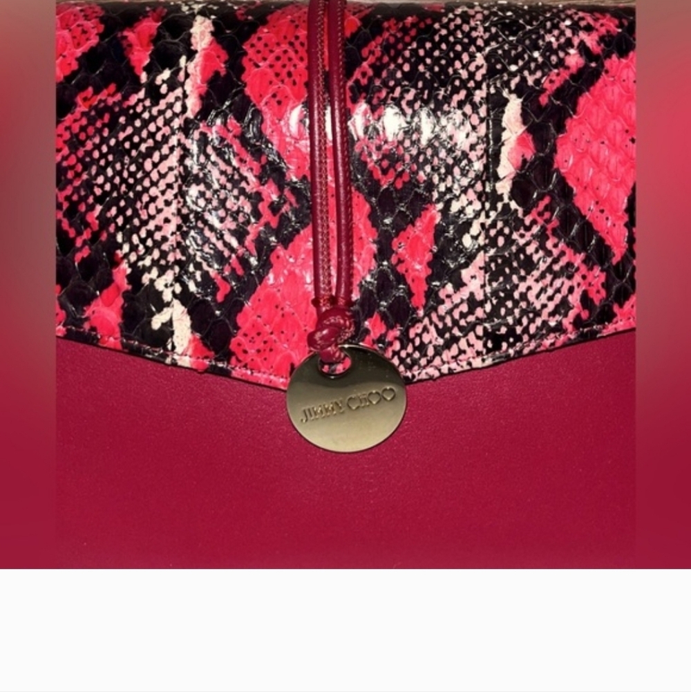 Jimmy Choo Red Python Crossbody Bag - image 3